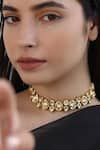 Do Taara_Gold Plated Kundan Choker Necklace _Online_at_Aza_Fashions