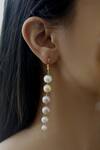 Do Taara_White Beads Shell Pearl Dangler Earrings _Online_at_Aza_Fashions