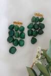 Buy_Do Taara_Green Natural Stones Dangler Earrings_Online_at_Aza_Fashions