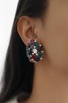 Do Taara_Multi Color Natural Stones And Cubic Zirconia Stud Earrings _Online_at_Aza_Fashions
