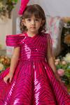 Shop_Lil Angels_Fuchsia Samo Silk Embellished Sequins Geometric Pattern Gown _Online_at_Aza_Fashions