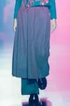 Shahin Mannan_Grey Thin Denim Plain Flared Pant  _Online_at_Aza_Fashions