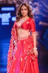 Punit Balana_Red Surkh Laal Banarasi Silk Lehenga Set_at_Aza_Fashions