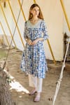 Buy_Missprint_Blue Cotton Printed Tunic_Online_at_Aza_Fashions