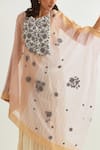 Prama By Pratima Pandey_Pink Chanderi Embroidered Dabka Round Dress With Inner  _Online_at_Aza_Fashions