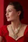 Paisley Pop_Floral Kundan Necklace_Online_at_Aza_Fashions