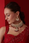 Paisley Pop_Kundan Necklace Jewellery Set_Online_at_Aza_Fashions