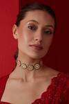 Paisley Pop_Floral Kundan Choker Necklace_Online_at_Aza_Fashions