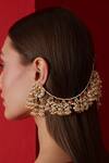 Paisley Pop_Kundan Danglers And Drops With Hairchain_Online_at_Aza_Fashions