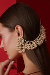 Buy_Paisley Pop_Kundan Danglers And Drops With Hairchain_Online_at_Aza_Fashions