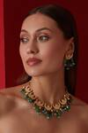 Paisley Pop_Kundan Necklace Jewellery Set_Online_at_Aza_Fashions