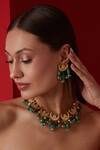 Buy_Paisley Pop_Kundan Necklace Jewellery Set_Online_at_Aza_Fashions