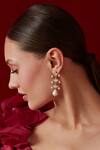 Paisley Pop_Kundan Pearl Danglers And Drops Earrings_Online_at_Aza_Fashions