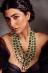 Buy_Paisley Pop_Green Kundan Layered Necklace_Online_at_Aza_Fashions