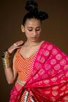 Pooja Rajgarhia Gupta_Fuchsia Summer Silk Printed Floral Chakra Phool Pant Saree With Blouse For Women_Online_at_Aza_Fashions
