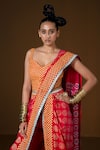 Buy_Pooja Rajgarhia Gupta_Fuchsia Summer Silk Printed Floral Chakra Phool Pant Saree With Blouse For Women_Online_at_Aza_Fashions