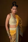 Pooja Rajgarhia Gupta_Green Summer Silk And Lycra Embroidery Floral Chakra Phool Pant Saree With Blouse_Online_at_Aza_Fashions