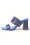 Buy_Perca_Blue Textured Block Heels_Online_at_Aza_Fashions