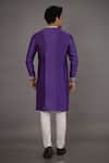 Buy_Para_Purple Chanderi Silk Hand Embroidered Floral Kurta And Pant Set _Online_at_Aza_Fashions