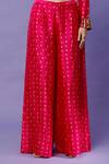 Payal Singhal_Pink Silk Embroidered Yoke Bandhani Kurta Set_Online_at_Aza_Fashions