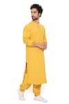 Buy_PS Men by Payal Singhal_Yellow Lycra Striped Bomber Kurta And Joggers Set _Online_at_Aza_Fashions