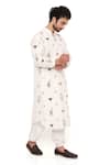 Buy_PS Men by Payal Singhal_Off White Silk Embroidered Abla Kurta And Joggers Set _Online_at_Aza_Fashions