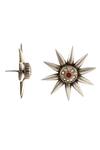 Palace Of Silver_Silver Plated Sun-floral Stud Earrings_Online_at_Aza_Fashions