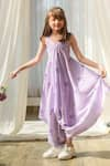 Pasha India_Purple Linen Floral Pattern Palazzo Jumpsuit _Online_at_Aza_Fashions