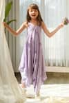 Shop_Pasha India_Purple Linen Floral Pattern Palazzo Jumpsuit _Online_at_Aza_Fashions