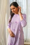 Buy_Pasha India_Purple Linen Printed Floral Round Jumpsuit _Online_at_Aza_Fashions