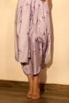 Buy_Pasha India_Purple Linen Floral Square Neck Draped Blouse And Dhoti Pant Set _Online_at_Aza_Fashions