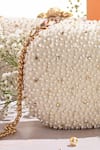 Shop_Amyra_White Beads, Embroidery Perla Capsule Clutch _Online_at_Aza_Fashions