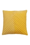 Buy_Throwpillow_Yellow Blend Of Cotton And Polyester Pleated Cushion Cover _Online_at_Aza_Fashions