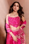 PUNIT BALANA_Pink Silk Floral Embroidered Lehenga Set_Online_at_Aza_Fashions