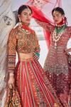 The Royaleum_Multi Color Silk, Crepe Sequins, Embroidery, Embellished Bridal Lehenga Set _Online_at_Aza_Fashions