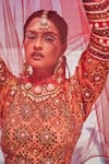 The Royaleum_Multi Color Silk, Crepe Sequins, Embroidery, Embellished Bridal Lehenga Set _at_Aza_Fashions
