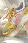 Buy_Chal Jooti_Multi Color Embellished Dazzling Damsel Rainbow Ghungroo Wedding Sneakers _Online_at_Aza_Fashions