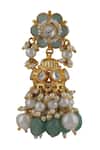 Buy_Riana Jewellery_White Pearls, Diamonds, Stones Jade Embellished Floral Necklace Set _Online_at_Aza_Fashions
