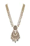 Riana Jewellery_White Pearls, Diamonds Jadtar Pendant Long Necklace Set _Online_at_Aza_Fashions