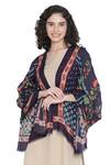 Shingora_Polka Dot And Floral Print Shawl_Online_at_Aza_Fashions