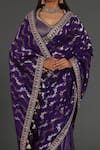 Rar Studio_Purple Chanderi Handloom (50% Silk X 50% Cotton) Saree With Blouse  _Online_at_Aza_Fashions