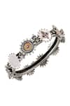 Tribe Amrapali_Multi Color Embroidery Rangoli Ghungroo Bangle _Online_at_Aza_Fashions