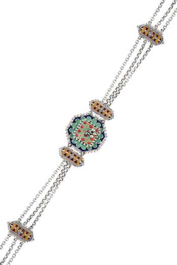 Tribe Amrapali_Multi Color Rangoli Taveez Ghungroo Choker _Online_at_Aza_Fashions