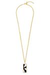 Mnsh_Gold Plated Sunrays Enamelled Pendant Necklace _Online_at_Aza_Fashions