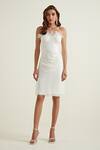 RANNA GILL_White Embellished Sweetheart Neck Dress _Online_at_Aza_Fashions