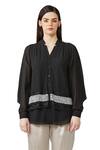 Buy Rohit Gandhi + Rahul Khanna Black Viscose Georgette Embellished Shirt Collar V Neck Embroidered Online at Aza Fashions Buy_Rohit Gandhi + Rahul Khanna_Black Viscose Georgette Embellished Shirt Collar V Neck Embroidered _Online_at_Aza_Fashions