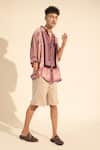 Buy_Nikita Mhaisalkar_Pink Double Georgette Print Floss Shirt _Online_at_Aza_Fashions