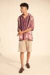 Shop_Nikita Mhaisalkar_Pink Double Georgette Print Floss Shirt _Online_at_Aza_Fashions
