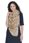 SHINGORA_Beige Geometric Woven Stole _Online_at_Aza_Fashions