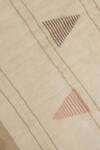 Shingora_Beige Geometric And Stripe Pattern Stole_Online_at_Aza_Fashions